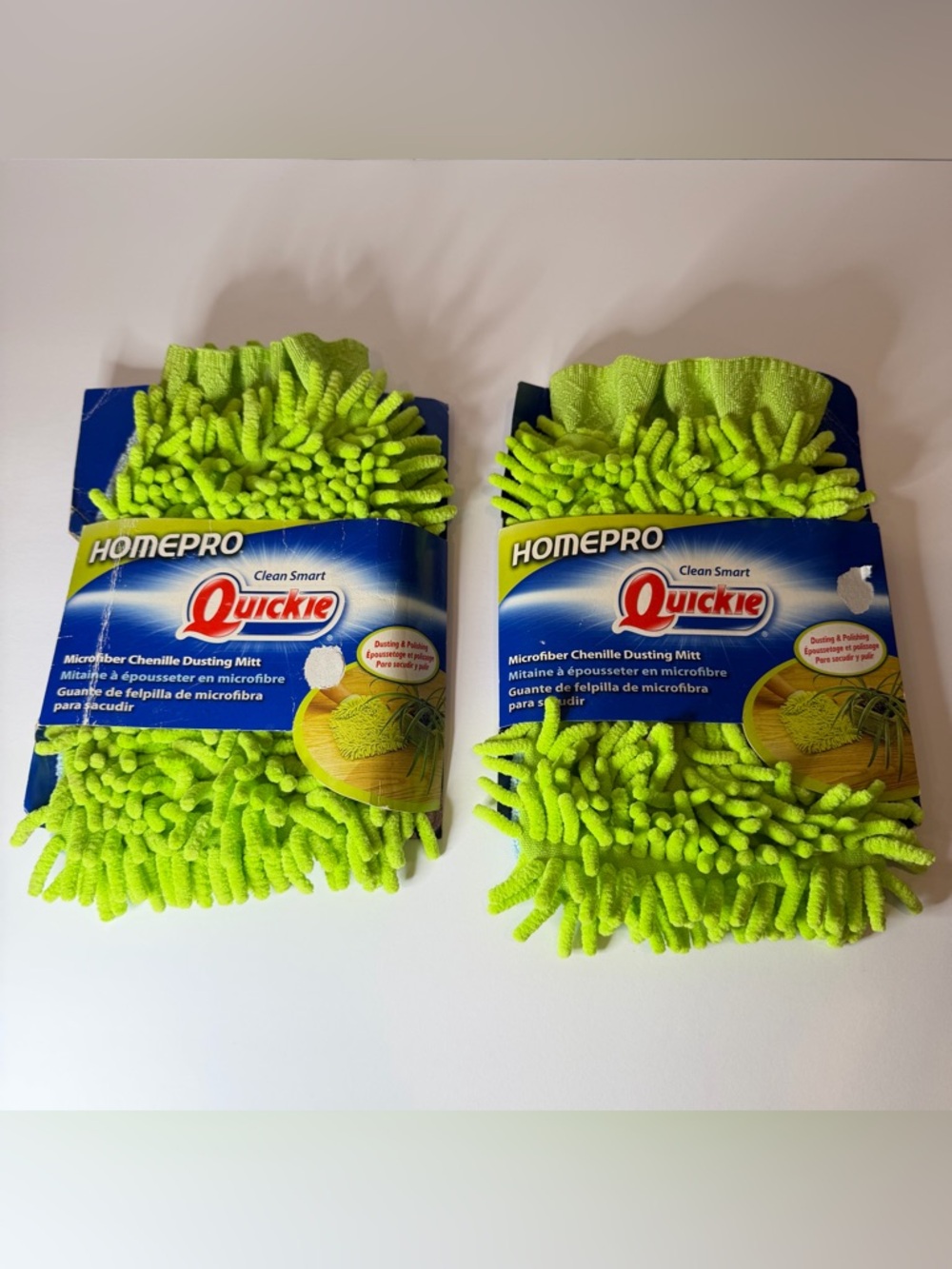 **NEW** in package Two Quickie HomePro Microfiber Dusting Mitts  #478 Washable